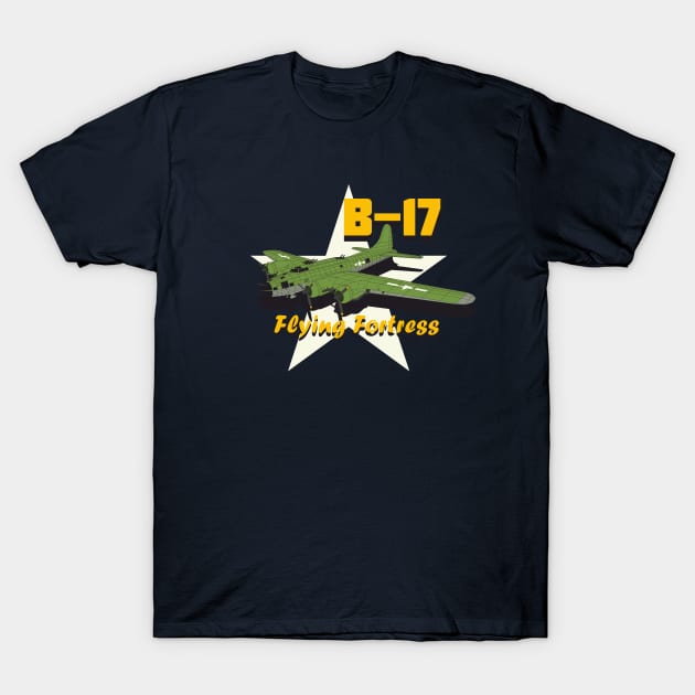 WW2 B-17 Flying Fortress heavy bomber T-Shirt by FAawRay